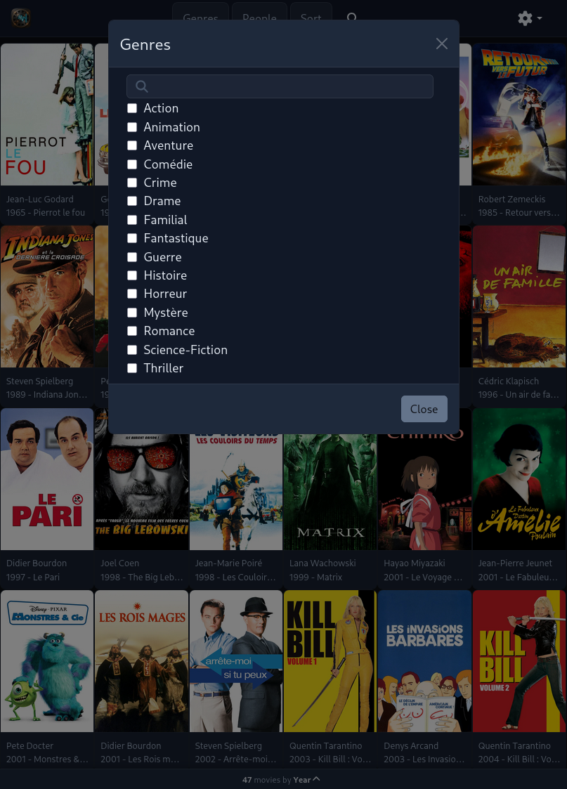 People Filter Modal